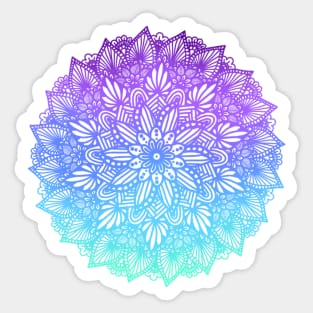 Purple-Blue Digital Mandala Sticker